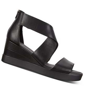 Women's Ecco Shape Wedge Plateaus Sandals Black | SG 190TCE